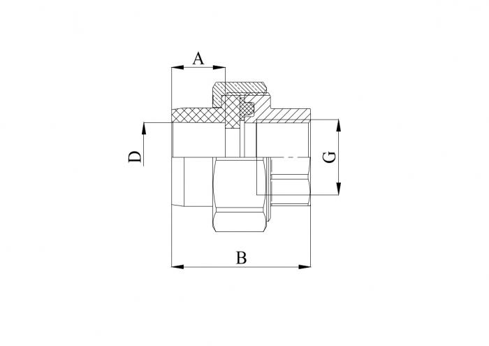 Муфта комбинированная разъемная с внутренней резьбой (под трубу)